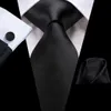 Boyun bağları Yeni tasarım siyah katı şerit 2022 yeni moda markası erkek düğün parti kravat el kolu bağlantıları hediye toptan hi tiec240410