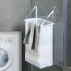 Household Wall Mounted Laundry Basket Dirty Laundry Hamper Collapsible Kids Toys Sorter Organizers Clothes Storage Basket