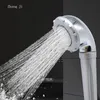ZhangJi ABS Plastic Rotatable Rain Shower Head Bath Water Saving Hand Hold Electroplate Round Non-Slip Design Shower Head