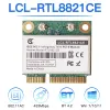 Cards RTL8821CE 802.11ac para Bluetooth 4.2 433Mbps 2.4GHz/5GHz Banda dupla mini PCIE WiFi Card RTL8821 Support Laptop/PC Windows10/11