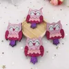 NOUVEAU 6PCS 40 * 55 mm en tissu de feutre hibou paillette patchs appliques mariage bricolage artisanat a41