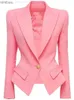 Costumes de femmes Blazers de haute qualité plus récente 2023 Designer Jacket Women's Slim Flming Single Bouton Blazer C240410