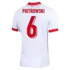 2024 Polônia Jerseys de futebol dos jogadores da Polônia Lewandowski Zielinski Swiderski Grosicki Frankowski Zalewski Piaatek Home Football Shirts