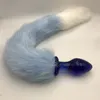 Tlemeny Fox Tail Tail Glass Anal Pluc