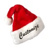 Gepersersoniseerde Kerst Hoed Custom Santa Hoed Blue Naam Hoed Custom Kous Cap Party Bijpassende Familie Santa Hoeden