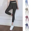 Pantaloni attivi ad alta elasticità leggings leggings yoga ad alta vita con pantaloni gonfie al calo