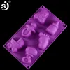 SJ stampi in silicone anime anime orso a forma di sapone in silicone 6 cavità non attaccare stampi fapici artigianali fai -da -te