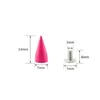 30sets 7*14mm Colored Studs And Spikes For Clothes DIY Handcraft Bullet Cone Garment Rivets For Leather Bag Shoes Tachuelas Ropa