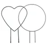 Plant Round Heart Shaped Support Frame Metal Diygarden Klättring Trellis Flower Grönsaker Rattan Stand Växthållare Trädgårdsverktyg