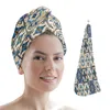 Indian Ethnic Retro Pattern Microfiber Dry Hair Towel Quick Drying Hair Cap Absorbent Shower Head Wrap Bathing Tools
