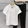 Männer Polos Polo Kragen Feste Farbe Herren Hemd Sommer Herbst Vintage Style Männliche Hemden lässig Kurzarm übergroße Tops Q39