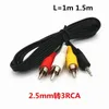 Jack de 2,5 mm a 3 x RCA PHONO Lead Audio / Video AV Cable 2,5mm para AV Video Cable para mídia líquida 1,5m