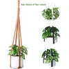 30 Inch Leather Plant Hanger Hanging Planter Flower Pot Holder Home Decor For Indoor Plants Cactus Succulent