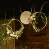5st/parti 9-30 cm diy hängande bambu ring träcirkel rund catcher diy hoop för blommor krans bröllop trädgård hängande dekor