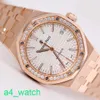 Grestest AP Wrist Watch Royal Oak 15451or Watan Watch Watch Rose Gold with Diamond Automatic mécanical Swiss Luxury Montres Watchs Casual Fashion Watch Diamètre 37 mm