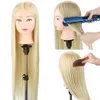 30" 75CM Styling Head High Temperature Synthetic Fiber Hair Training Head Mannequin Head Hair for Practicing Wig Head Doll