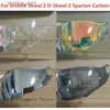 사이클링 헬멧 상어 Skwal 용 오토바이 헬멧 바이저 2 D-Skwal 2 D Skwal 2 Spartan Carbon Helmet NS Shield Glass Windshield Veiwfinder Mica L48