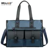 Män Oxford portfölj manliga affärer casual handväskor bärbara väskor dokument förvaring väska mode axel svart blå xa901zc 220125235o