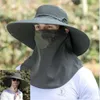 Шляпа защиты от рыбалки для мужской летней маски для лица, рыбака на открытом воздухе