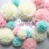 1pc da 6 pollici da 15 cm fatti fatti a mano Pom poms pavone palla floreale pompom per casa giardino del matrimonio di compleanno decorazione dell'auto