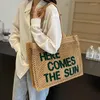 Shoulder Bags Large Woman Straw For Summer Beach Bag Female Travel Handbag Purse Fashion Brand Designer Rattan Big Tote