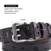 Bison jeans Men Belts Cow dividido em couro genuíno fivela de fivela de cintura de cintura retro fivela de cinto masculino para jeans 240322