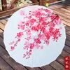 Umbrella de seda de seda ao ar livre flores de cerejeira japonesa antigo, guarda -chuva decorativa de papel de petróleo chinês