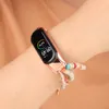 DIY MiBand Armband Armband für Xiaomi Mi Band 8 7 6 5 4 3 handgefertigte Schmuckperlen Uhrenbandbänder für Mi Band 6 Elastic Armband