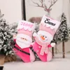 Personalisierte Weihnachtsstrumpf Baby Girl Pink Strumpf Custom Name Familie Weihnachtsgeschenk Baby Erste Weihnachtsstrumpf Orament