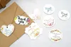 50 stcs bedankt hang tag kraft paper cadeau tag label voor bruiloft/snoep/baby cadeaubroducten tagging pakketbenodigdheden