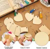 Charms Wooden Ornament Blanks Kit with Circles Keychain Colorful Tassels Key Chain Rings Jump Rings for DIY Handmade Gift