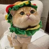 Ropa para perros sombreros divertidos cosplay mascota diadema de trajes acogedores para hamburguesas de clima frío perros y gatos