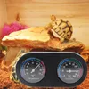 Reptiler Termometer Terrara temperaturfuktighet Dial Termometer Hygrometer för ödla Snake 87ha