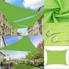 420d Verde al aire libre Garden impermeable Sunshade Sail Anti-UV Patio de la piscina de la piscina con la red del rectángulo de la cuerda