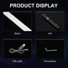 Led Rave Toy Double-edged Lightsaber RGB 7 Colors Metal Force Laser Sword Childrens Flash Stick Fluorescent Toy Jedi Knight Cosplay Gift 240410