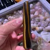 100 mm Tiger Tiger Eye Quartz Crystal Massage thérapeutique Reiki Stick Massage Stick Stone