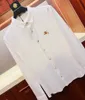 Designer Männer lässig Shirt Quality Designer Business T-Shirt Klassisches Langarm Shirt Feste Farbbrief asiatische Größe