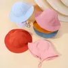 Berets 1PC Hat Baby Cotton Bucket Toddler Sunscreen Outdoor Caps Boys Girls Print Panama Beach Fishing Cap Accessories