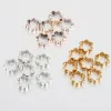 50pcs Two Hole CCB Flower Frame Spacer Beads DIY Necklace Bracelet Earrings Connectors Pendants Jewelry Accessories