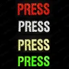 PRESS IR Patch Infrared Reflective Emblem Tactical Badge Media Journalist Correspondent Reporter Appliques