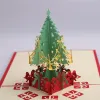 3D Pop UP Christmas Cards Santa Greeting Invitations Card Party Children Gifts New Year Thank You Card Anniversary Gift Postcard