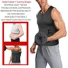 Slimming Belt Men Waist Trainer Sauna Vest Fitness Corset Abdomen Slimming Body Shaper Belly Reducing Shapewear Burn Fat Shirt Trimmer Belt 240409