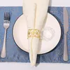 10 -stcs Legering Napkin Ringen Bruiloft Dervet Holder Tabel Deco Accessoires voor eettafel Napkin Buckle Christmas Party Supplies