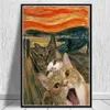 Fat Cat Menace Diamond Painting impressionniste fantôme Scream Diamond Mosaic Wall Art Picture pour le salon décor mural Cuadros