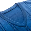 Vêtes pour hommes hommes tricot gilet basique pull sans manches chaudes pour l'automne hiver solide mode décontracté habitant masculin vintage 00275