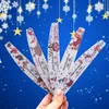 5 datorer/Set Christmas Desgin Nail Files Strong Sandpapper Washable Professional Manicure Nails Buffer File Multi Girt Polisher Kit