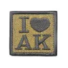 Russie Russian AK 47 Patches de broderie Kalashnikova Krinkov I Love Gun Arme Badge Tactical Combat Emblem Applique