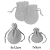 10st/parti runda dragkammare sammet gåvor väska mjuka smycken förpackning bröllop/jul godis smycken påsar grossist