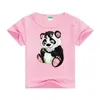 T-shirts New 2019 Kids T Shirt Cartoon Funny Panda T-shirts Summer Costume Baby Boys Girls Clothing Children T Shirts Childrens Wear 240410