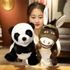 Hand Finger Puppet Kawaii Animal Plush Doll Educational Baby Toys Bunny Rabbit Alpaca Donkey Panda Soft Toy Stuffed Doll Gift